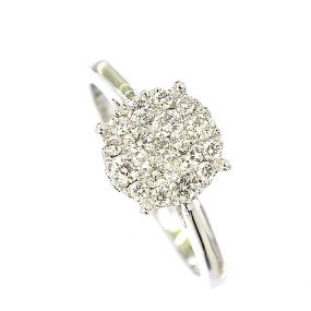 0.50 CARAT DIAMOND 18K WHITE GOLD RING